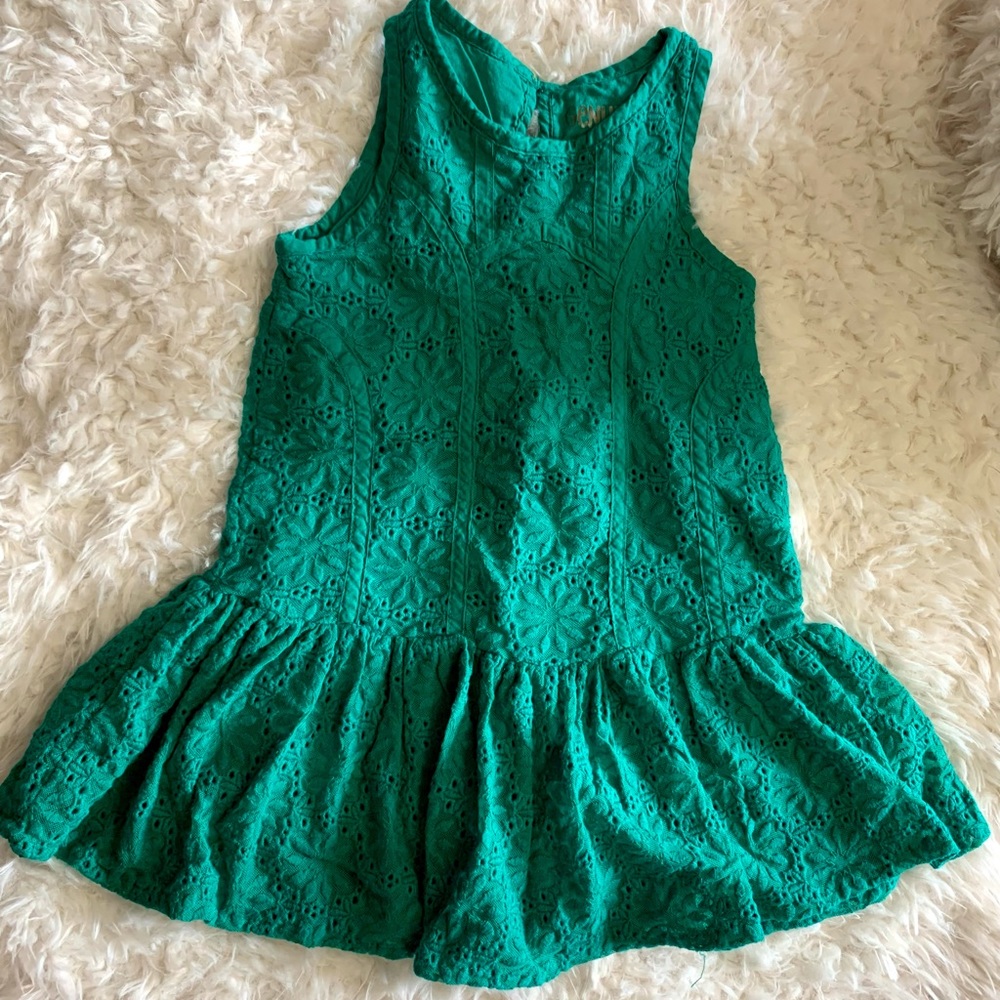 Green girl dress